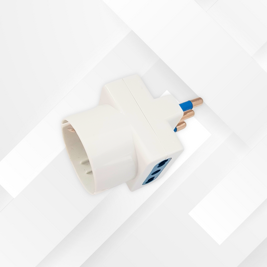 VECTOR ENERGIA | Adattatore Multiplo Spina 16A 2 Prese 10/16A + Schuko 10/16A VE016