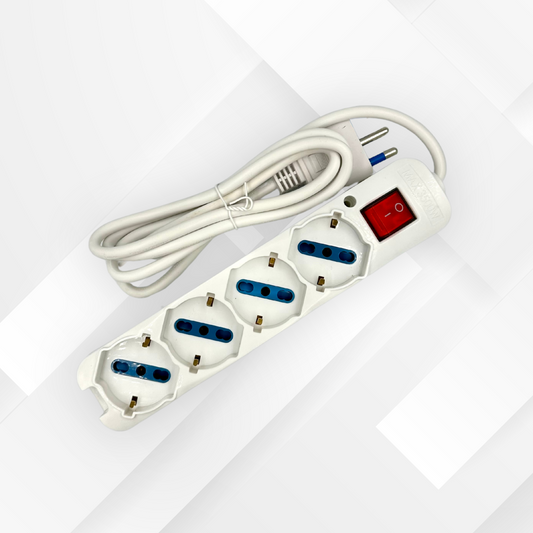 VECTOR ENERGIA | Multipresa ON/OFF 4 posizioni Schuko 10/16A cavo 1.5M VE025
