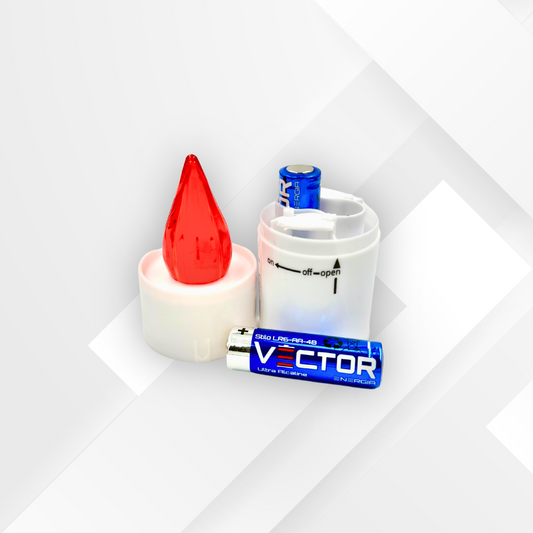 VECTOR ENERGIA | Lumino votivo elettrico Bianco luce Rossa VELUM13