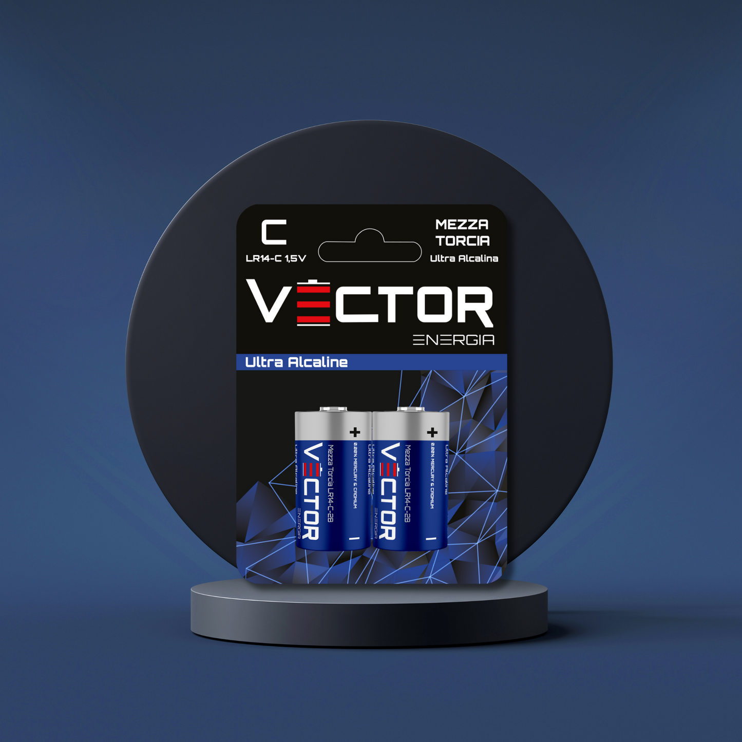 VECTOR ENERGIA | Pile Ultra Alcaline mezza torcia LR14-C
