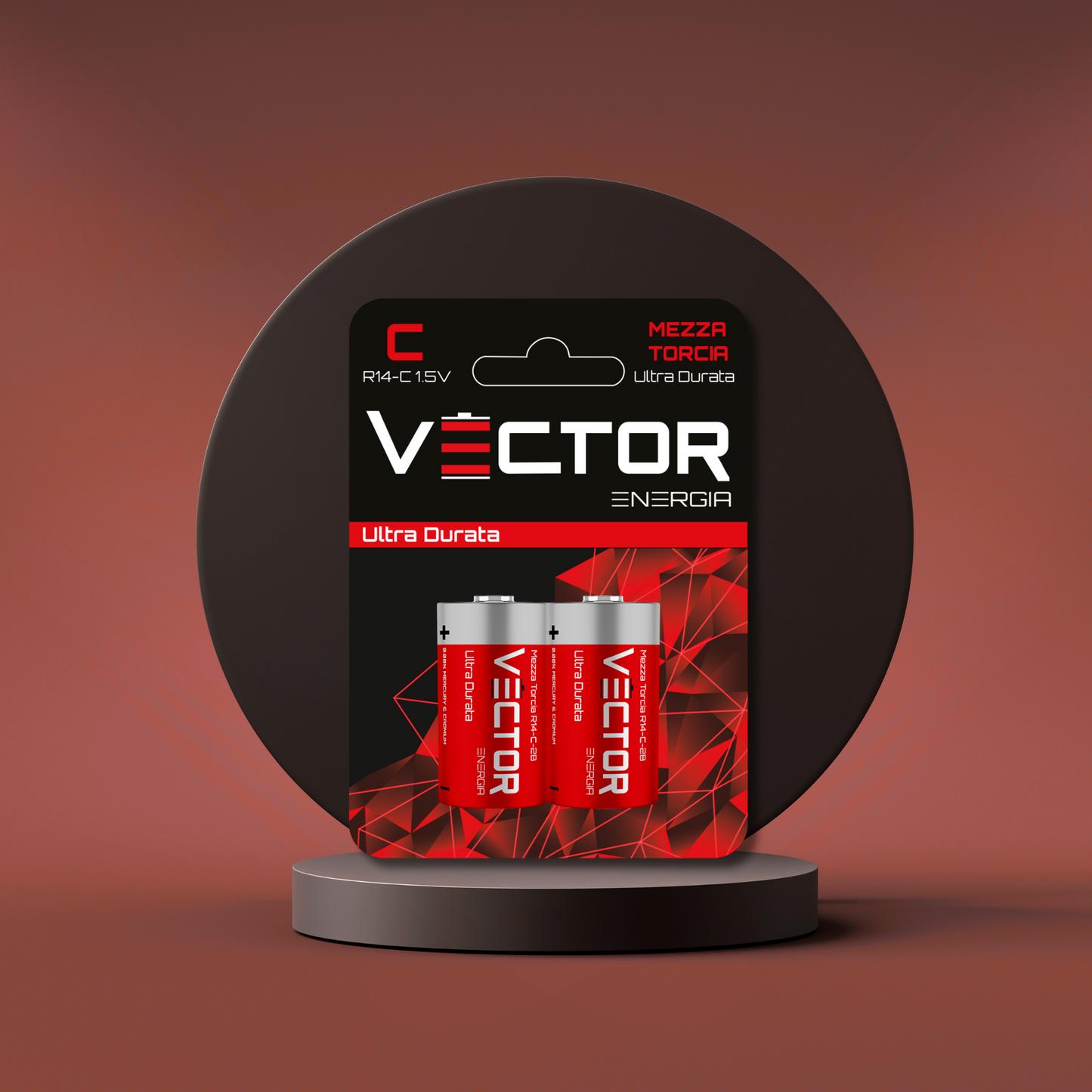 VECTOR ENERGIA | Pile Ultra Durata mezza torcia R14-C