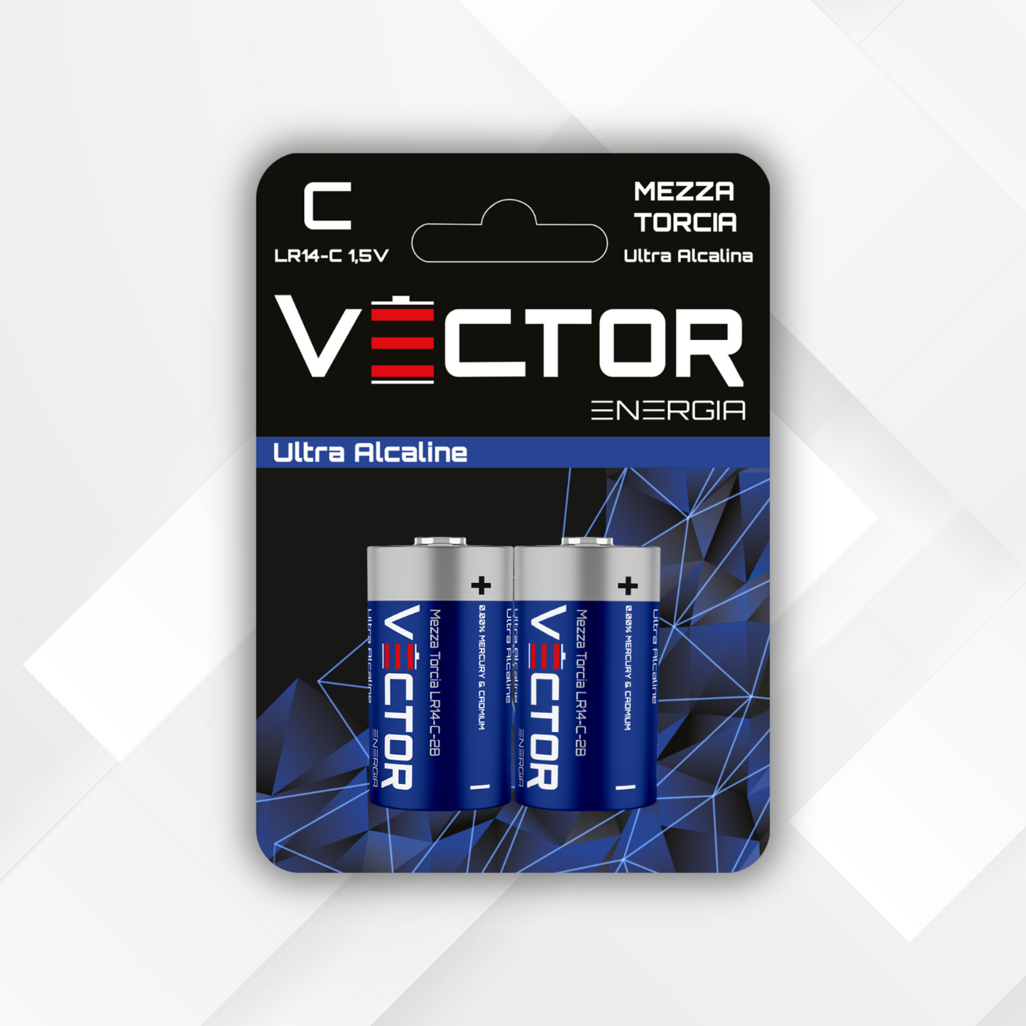 VECTOR ENERGIA | Pile Ultra Alcaline mezza torcia LR14-C