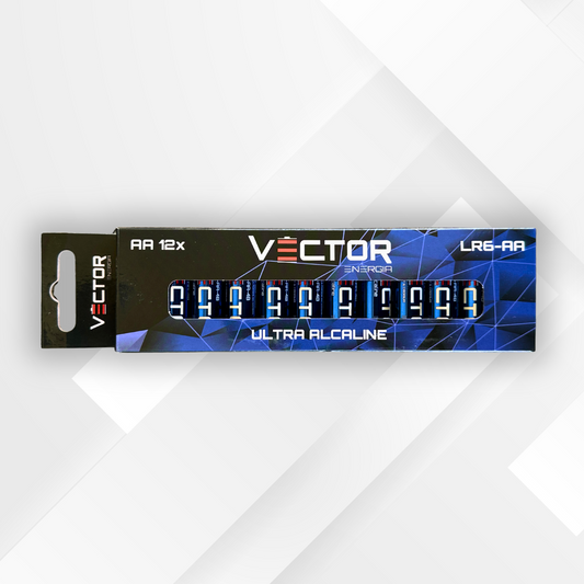 VECTOR ENERGIA | Confezione Risparmio x12 Pile Ultra Alcaline Stilo LR6-AA