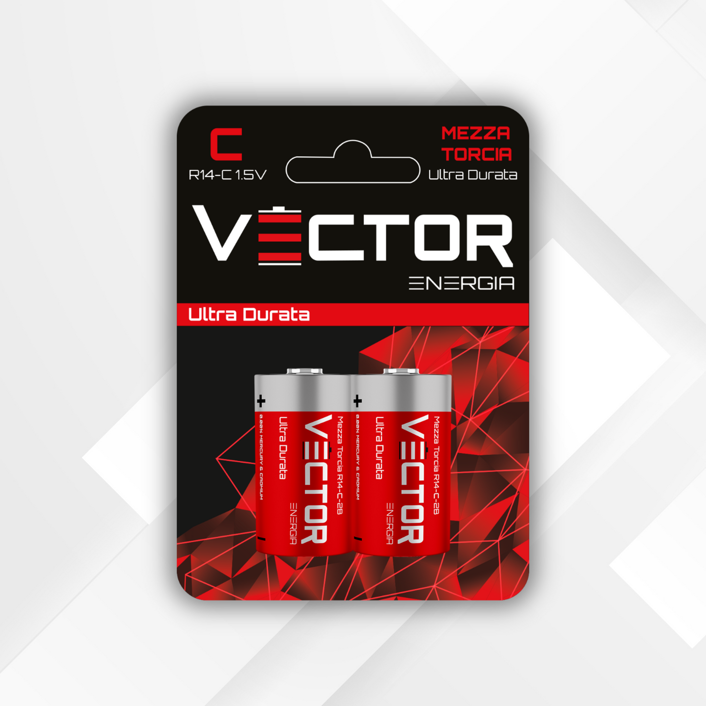 VECTOR ENERGIA | Pile Ultra Durata mezza torcia R14-C