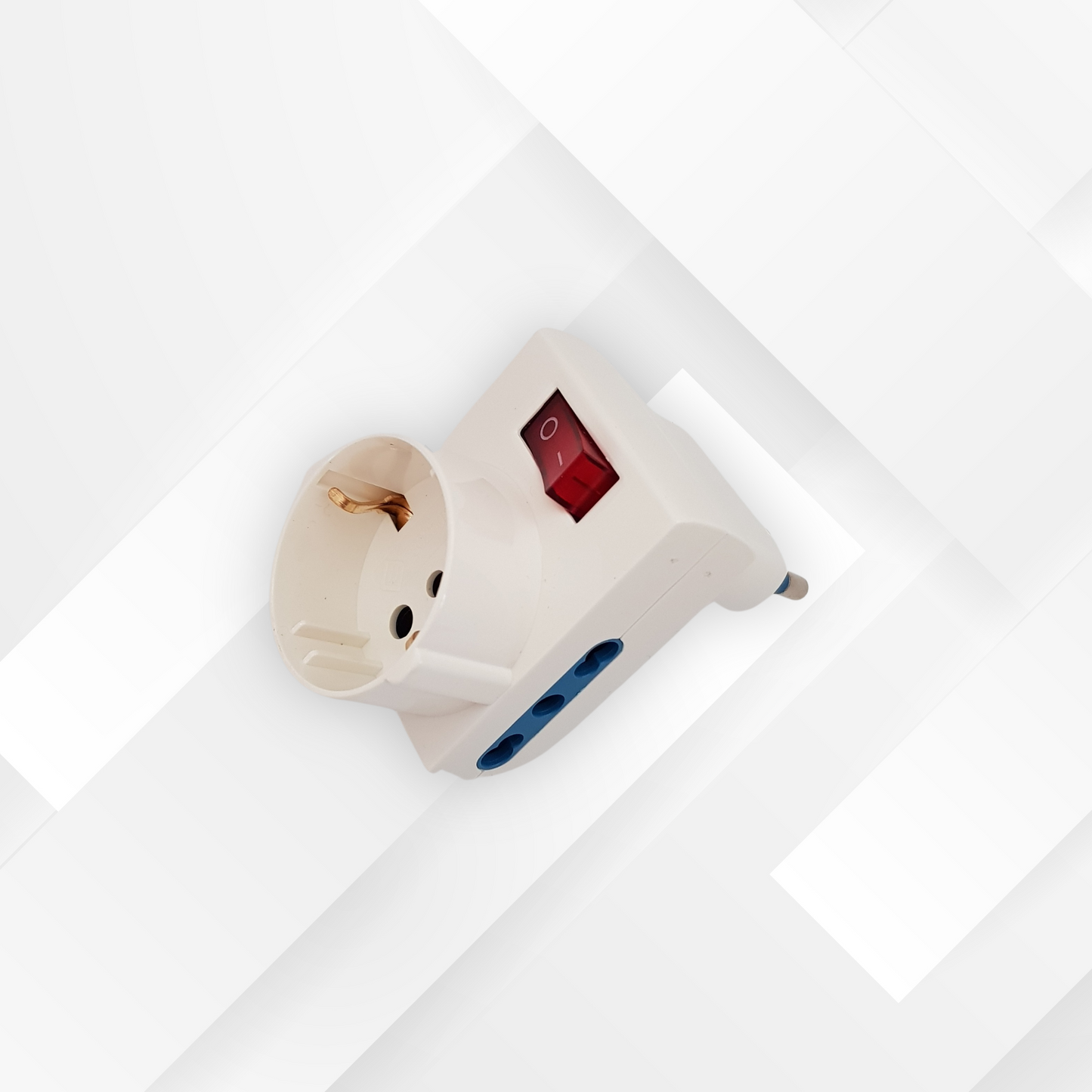 VECTOR ENERGIA | Adattatore con interruttore spina 16A + 3 prese 10/16A VE041