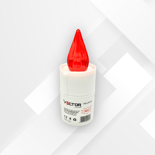 VECTOR ENERGIA | Lumino votivo elettrico Bianco luce Rossa VELUM13