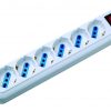 MULTIPRESA 6 PRESE SCHUKO/BIPASSO 10/16A 2P+T 250V CON CAVO 1,5MT E INTERRUTTORE POT. MAX.2500W